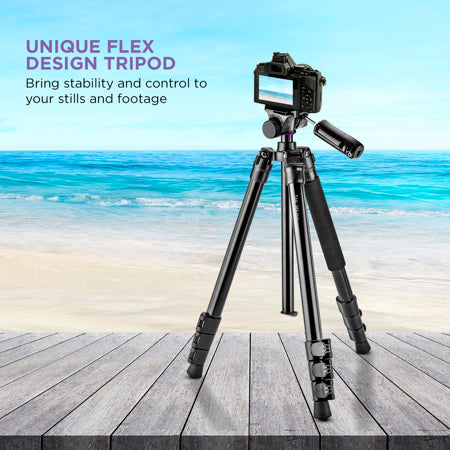 Takama Flip-Zip Aluminum Tripod Monopod with 2-Way Head 147.3cm