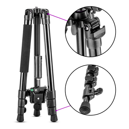 Takama Flip-Zip Aluminum Tripod Monopod with 2-Way Head 147.3cm