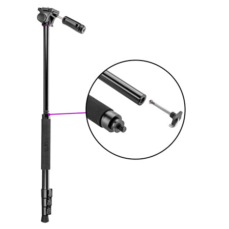 Takama Flip-Zip Aluminum Tripod Monopod with 2-Way Head 147.3cm