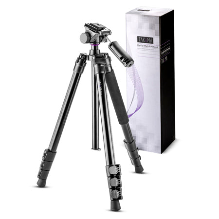 Takama Flip-Zip Aluminum Tripod Monopod with 2-Way Head 147.3cm