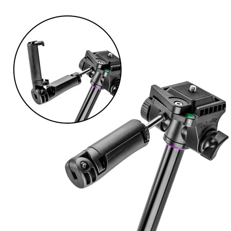 Takama Flip-Zip Aluminum Tripod Monopod with 2-Way Head 147.3cm